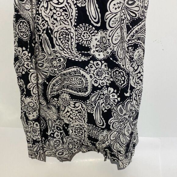 Tommy Hilfiger Women's Black White Paisley Cap Sleeve Sheath Dress Size Small - Picture 9 of 10